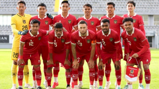 Dokumentasi skuad Timnas Indonesia saat uji coba melawan Timnas Libya di Turki. (foto: PSSI) 