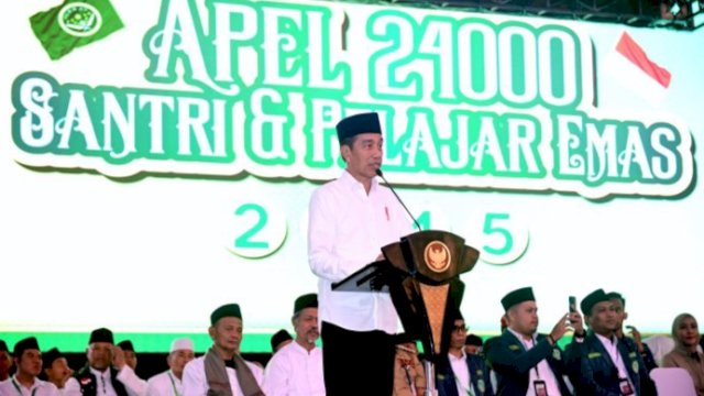 Jokowi Ajak Santri Berpartisipasi Pada Pemilu 2024