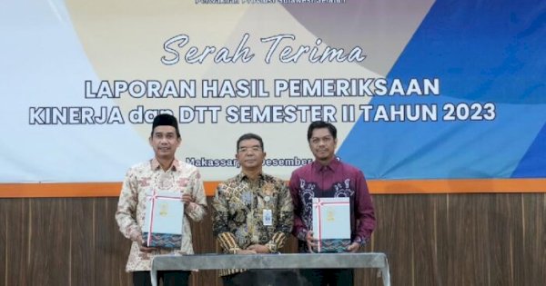 Ketua DPRD Makassar Terima LHPK Semester II Tahun 2023 dari BPK