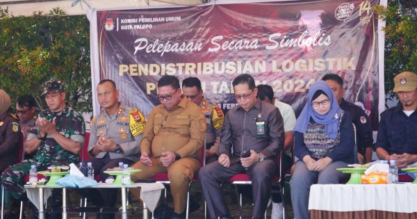 Pj Wali Kota Palopo Hadiri Pelepasan Logistik Pemilu ke Daerah Pegunungan 