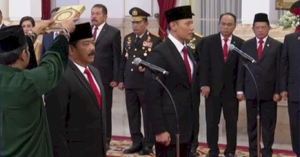 Jokowi Lantik AHY Sebagai Menteri ATR dan Hadi Tjahjanto Jadi Menkopolhukam