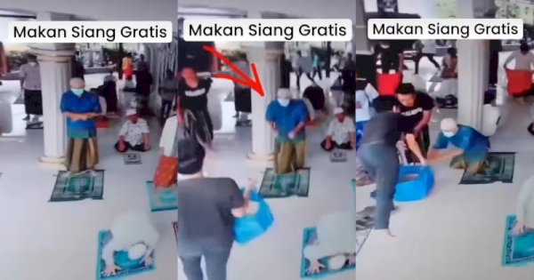 Takut Tak Kebagian, Pria Ini Pilih Batalkan Shalat Demi Nasi Kotak di Masjid 