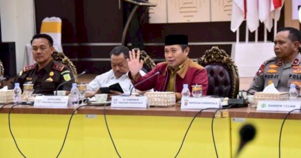 Bahas Perkembangan Penghitungan Suara Pemilu Tingkat Provinsi, Ismail Pakaya Pimpinan Rapat Forkopimda Diperluas 