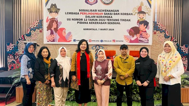 Lembaga Perlindungan Saksi dan Korban (LPSK) menggelar sosialisasi kewenangan dalam kerangka UU Nomor 12 Tahun 2022, di Ballroom Hotel Aston, Kota Gorontalo, Kamis (07/03/24).