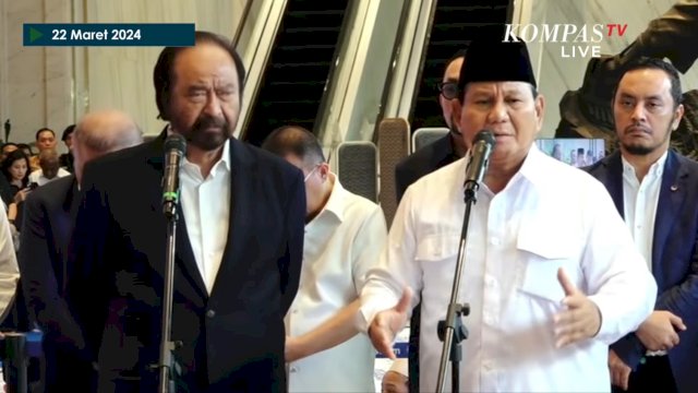 Prabowo Subianto Sambangi NasDem Tower, Disediakan Karpet Merah oleh Surya Paloh