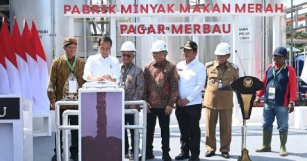 Pertama di Indonesia, Jokowi Resmikan Pabrik Minyak Makan Merah Pagar Merbau di Deli Serdang 