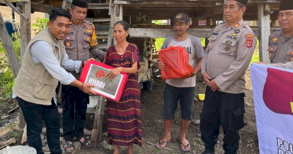 Polres Bantaeng dan Huadi Group Salurkan Bansos dan Pemeriksaan Kesehatan