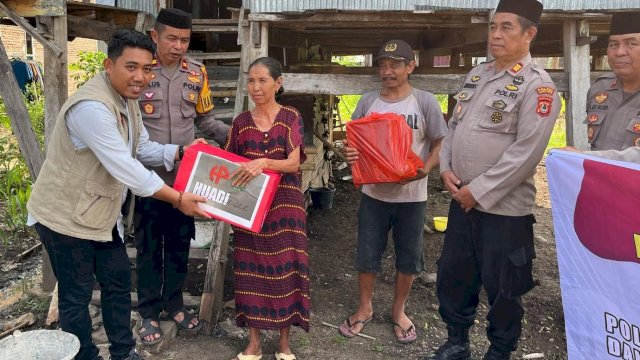 Polres Bantaeng dan Huadi Group Salurkan Bansos dan Pemeriksaan Kesehatan