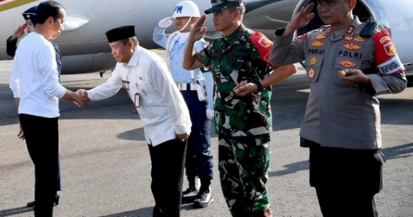 Pj Gubernur Gorontalo Sambut Kedatangan Presiden Jokowi