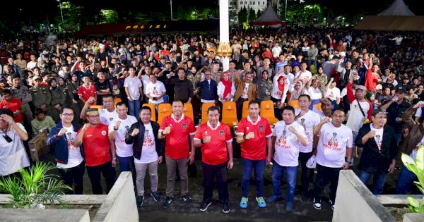 Penampakan Nobar Timnas U-23 di Parepare Bersama Pj Gubernur Sulsel, Warga Padati Lapangan Andi Makkasau 