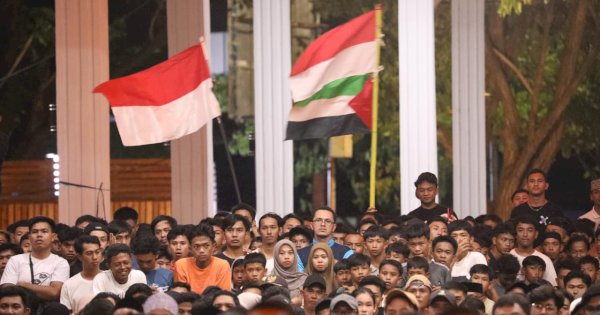 Libatkan Huadi Group, Serikat Buruh di Bantaeng Nobar Semifinal Indonesia Vs Uzbekistan