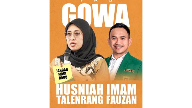 Poster Husniah Talenrang-Fauzan Beredar, PPP: Kami Memang &#8220;Seksi&#8221; di Pilkada Gowa