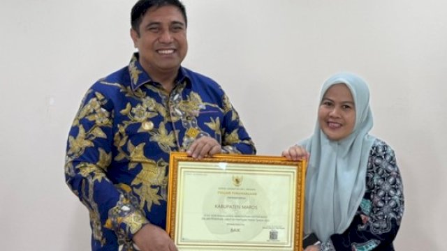 Terapkan Merit Sistem, Bupati Maros Raih Penghargaan Komisi ASN