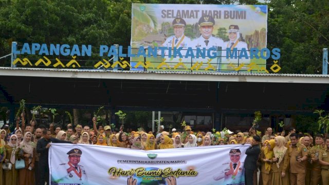 100 Ribu Pohon Ditanama Pemkab Maros dalam Memperingati Hari Bumi 2024