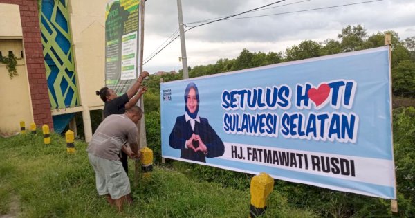 Wajah Fatmawati Rusdi &#8216;Setulus Hati Sulawesi Selatan&#8217; Bertebaran hingga Pelosok Sulsel