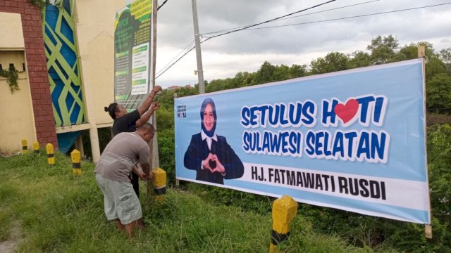 Wajah Fatmawati Rusdi &#8216;Setulus Hati Sulawesi Selatan&#8217; Bertebaran hingga Pelosok Sulsel