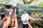 Pj Gubernur Sulsel dan Pangdiv 3 Kostrad Lepas 10 Truk Bantuan untuk Korban Banjir di Luwu