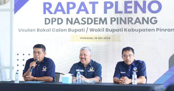 NasDem Pinrang Putuskan Usung Irwan Hamid-Sudirman Bungi di Pilkada