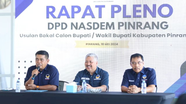 NasDem Pinrang Putuskan Usung Irwan Hamid-Sudirman Bungi di Pilkada