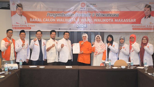 Lanjutkan Kebaikan untuk Makassar, Indira Yusuf Ismail Kembalikan Formulir Pilwali 2024 ke Empat Parpol