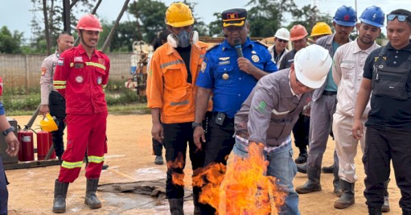 Gandeng Damkar Bantaeng, Huadi Group Gelar Latihan Tanggap Darurat
