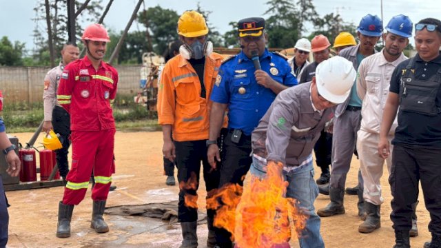 Gandeng Damkar Bantaeng, Huadi Group Gelar Latihan Tanggap Darurat