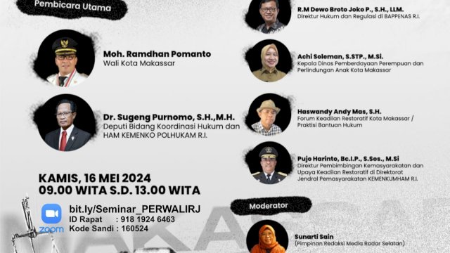 Pemkot Makassar Gandeng YLBHI-LBH Gelar Seminar dan Peluncuran Kebijakan Keadilan Restoratif