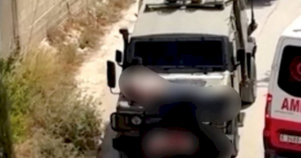 Keji! Tentara Israel Ikat Pria Palestina di Atas Mobil untuk Dijadikan Tameng