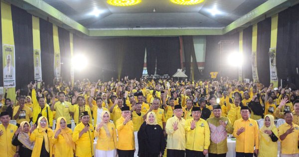 Ribuan Kader Golkar Siap Menangkan Erat Jadi Wali Kota Parepare