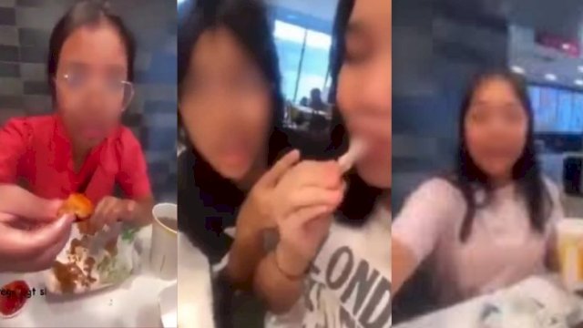 Beberapa remaja mengejek penderitaan anak-anak Palestina. (Foto: X @kegblgnunfaedh)