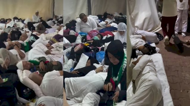 Jamaah Haji Asal Bogor Keluhkan Kondisi Tenda di Mina, Sempit hingga Tidur di Lorong 