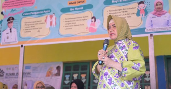 Indira Tinjau Gerakan Intervensi Serentak Pencegahan Stunting di Posyandu Kecamatan Tamalanrea