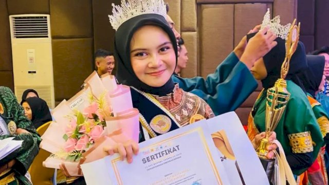 Siswi SMP 1 Masamba, Amanda Dwi Kharisma Juara 2 Duta Peduli Sosial se-Sulselbar 2024