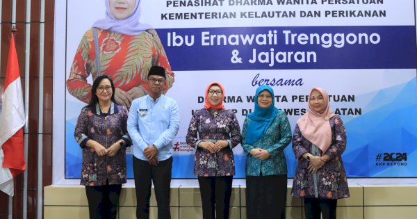 Setiawan Aswad dan Sri Astuti Thamrin Sambut Kunjungan Kerja DWP KKP di BPBAP Takalar