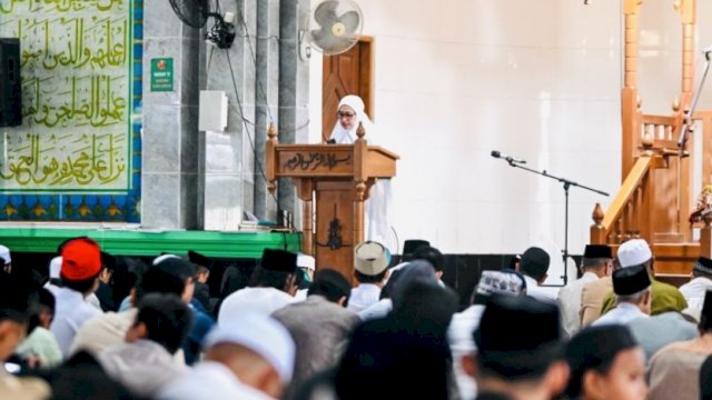 Pesan Bupati Indah Saat Perayaan Idul Adha di Masjid Syuhada 