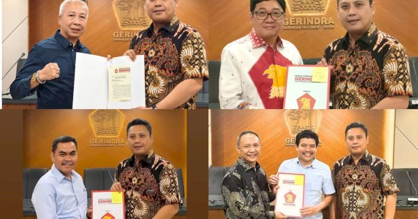 Rekomendasi Gerindra: Frederik di Torut, AJB di Pinrang, Natsir di Selayar, dan Zadrak Toraja