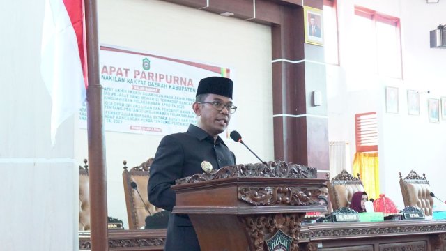 Pj Bupati Takalar Hadiri Paripurna Penyampaian Pandangan Akhir Fraksi tentang Pertanggungjawaban APBD 2023