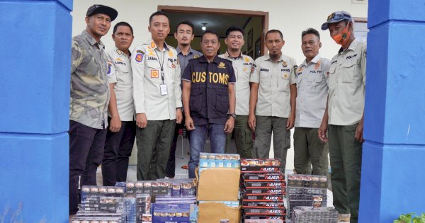 Beacukai Malili dan Pemkot Palopo Operasi Pasar, Sita Ribuan Batang Rokok Ilegal 