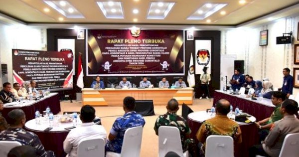 KPU Gorontalo Gelar Rapat Pleno Terbuka Perhitungan PSU Untuk Calon Anggota DPRD 