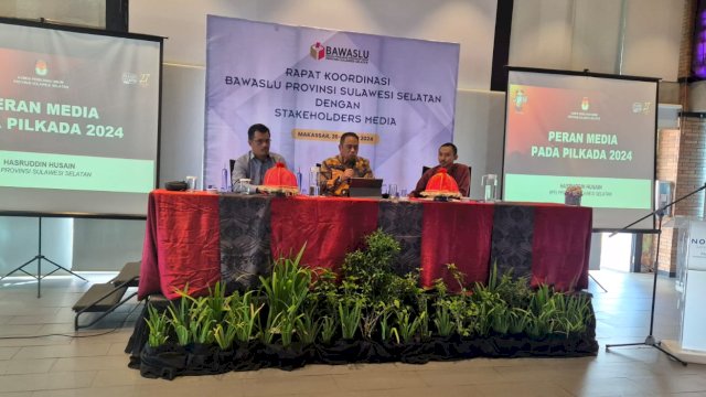 Bawaslu Sulsel Bekali Humas Bawaslu Kabupaten/Kota Tentang Pemberitaan Pilkada Serentak 2024