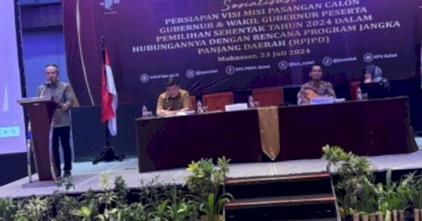 KPU Sulsel Tegaskan Visi Misi Calon Gubernur dan Kepala Daerah Harus Selaras dengan RPJPD dan RPJPN