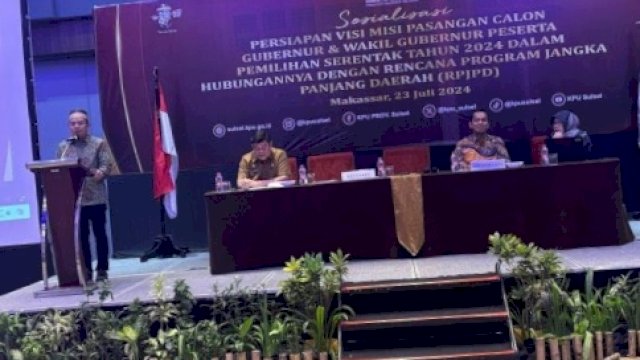 KPU Sulsel Tegaskan Visi Misi Calon Gubernur dan Kepala Daerah Harus Selaras dengan RPJPD dan RPJPN