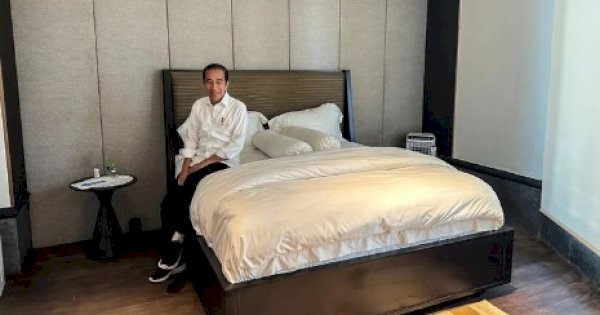 Pose Jokowi Perlihatkan Kamar Tidurnya di Istana IKN Nusantara 