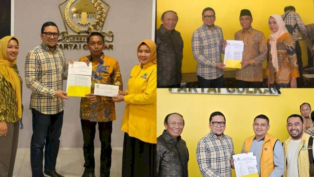 Penyerahan rekomendasi Golkar untuk calon kepala daerah di Sulsel. (Istimewa) 