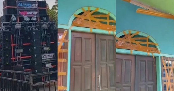 Viral Warga Lakban Jendela Rumah Agar Kaca Tak Pecah Akibat Sound Horeg 