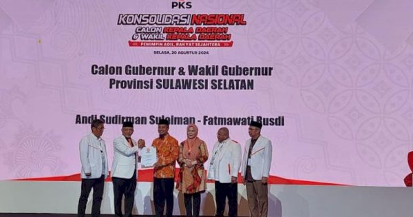 PKS Resmi Serahkan B1-KWK kepada Andalan Hati, Optimis Menangkan Pilgub Sulsel