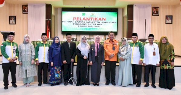 Indah Resmi Lantik Pimpinan Baznas Luwu Utara