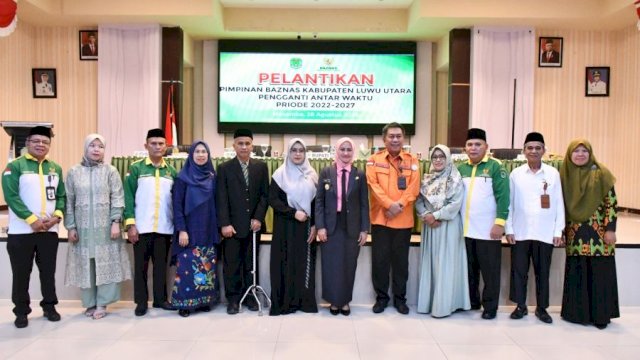 Indah Resmi Lantik Pimpinan Baznas Luwu Utara