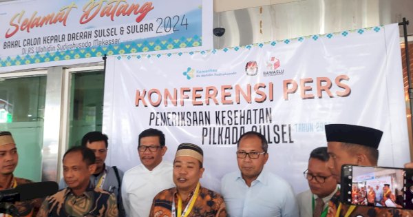 Pemeriksaan Kesehatan Cagub dan Cawagub Sulsel, Ketua KPU: Ada 20 Indikator, 2 Terkait Narkotika