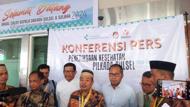 Pemeriksaan Kesehatan Cagub dan Cawagub Sulsel, Ketua KPU: Ada 20 Indikator, 2 Terkait Narkotika